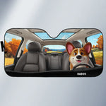Custom Name Pet Car Ride Gifts for Pet Lovers - Personalized Auto Sunshade