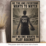Custom Name Number Basketball Gifts for Players - Personalized Poster