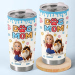 Custom Name Dog Mom Gifts for Women - Personalized Tumbler