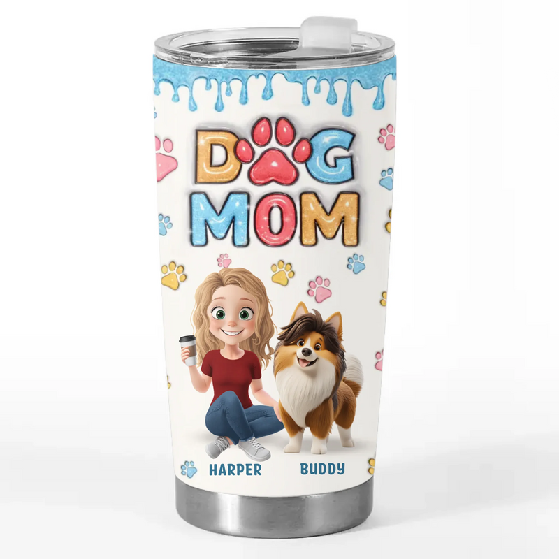 Custom Name Dog Mom Gifts for Women - Personalized Tumbler