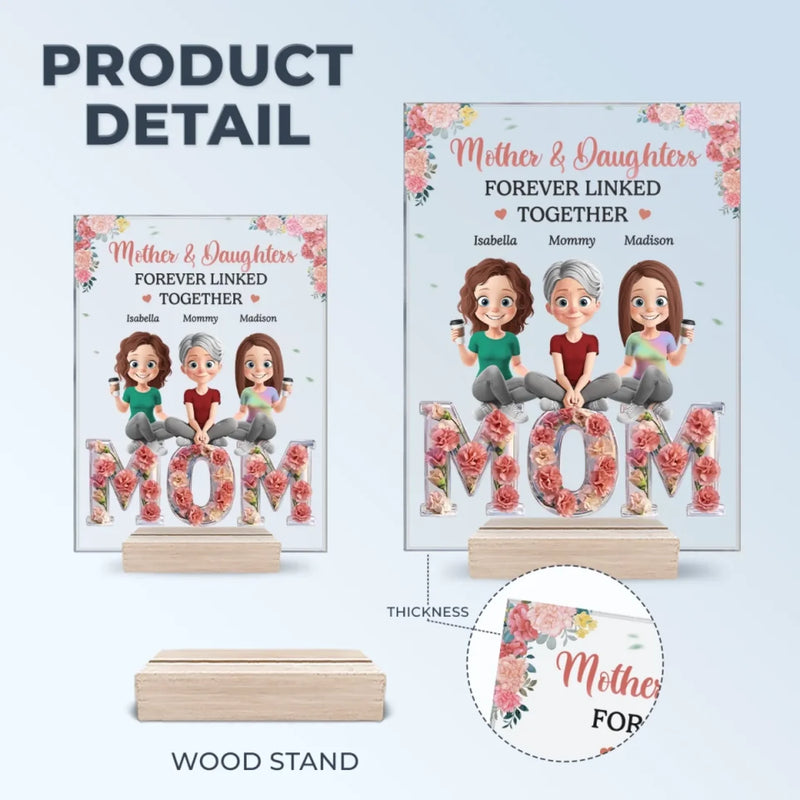 Custom Name Mother & Daughters Gifts - Personalized Acrylic Plaque