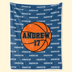Custom Name Basketball Gifts for Players - Personalized Blanket