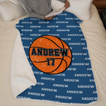 Custom Name Basketball Gifts for Players - Personalized Blanket