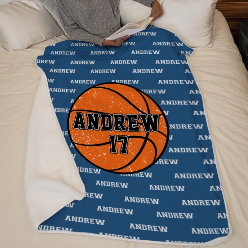 Custom Name Basketball Gifts for Players - Personalized Blanket