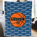 Custom Name Basketball Gifts for Players - Personalized Blanket