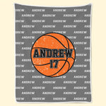 Custom Name Basketball Gifts for Players - Personalized Blanket