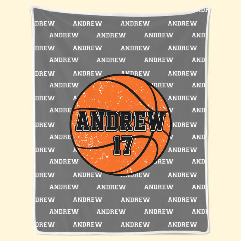 Custom Name Basketball Gifts for Players - Personalized Blanket