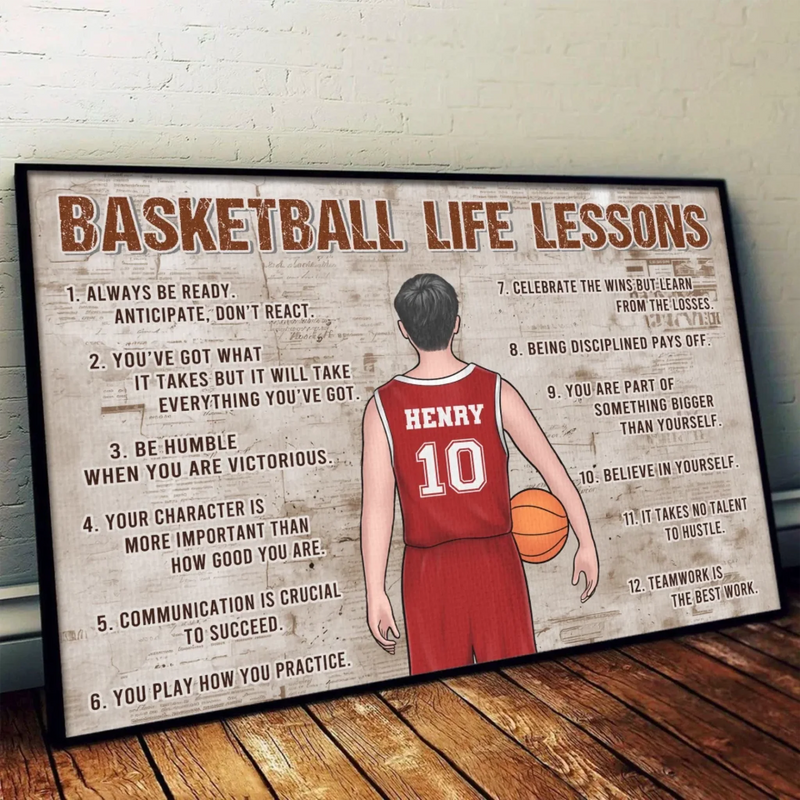 Chasing Hoops, Chasing Dreams - Personalized Custom Horizontal Poster - Gift For Sport Lovers, Sport Players