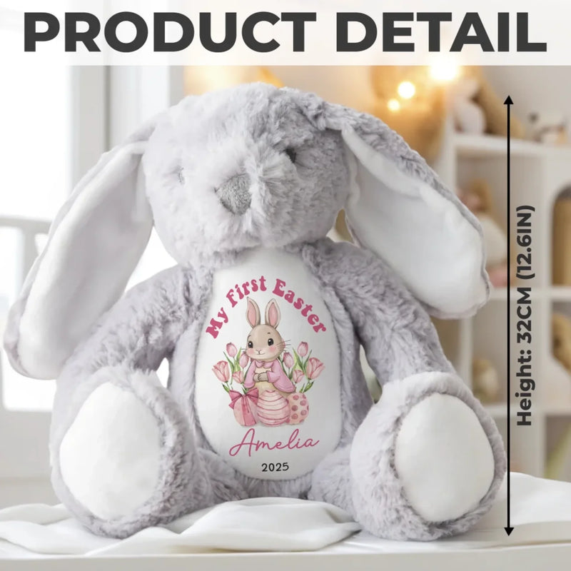 Custom Name My First Easter Gifts for Baby - Personalized Bunny Plush