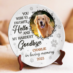 Custom Pet Photo Memorial Gifts for Dog Lovers - Personalized Ceramic Plate