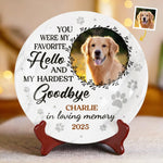 Custom Pet Photo Memorial Gifts for Dog Lovers - Personalized Ceramic Plate