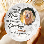 Custom Pet Photo Memorial Gifts for Dog Lovers - Personalized Ceramic Plate