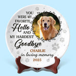 Custom Pet Photo Memorial Gifts for Dog Lovers - Personalized Ceramic Plate