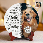 Custom Pet Photo Memorial Dog Gifts - Personalized Ceramic Plate