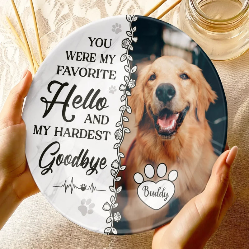 Custom Pet Photo Memorial Dog Gifts - Personalized Ceramic Plate