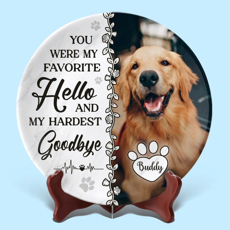 Custom Pet Photo Memorial Dog Gifts - Personalized Ceramic Plate