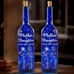 Custom Name Mother Daughter Gifts - Personalized Blue Bottle Lamp