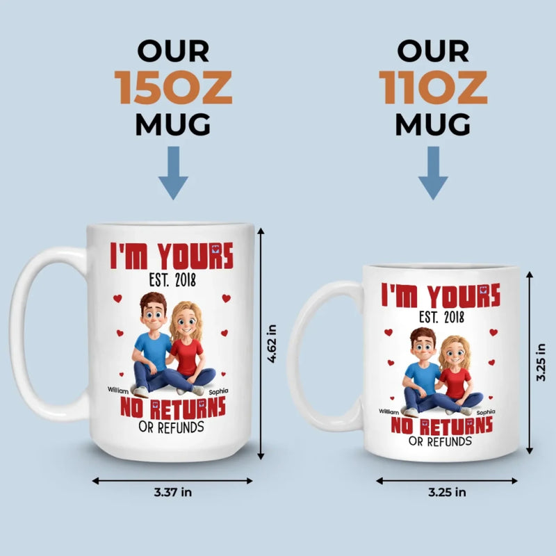 Once Yours, Always Yours - Couple Personalized Custom Mug - Gift For Husband Wife, Anniversary
