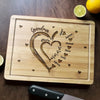 Seasoned With Love, Served With Warmth - Family Personalized Custom Engraved Wooden Cutting Board - Mother's Day, Gift For Mom, Grandma