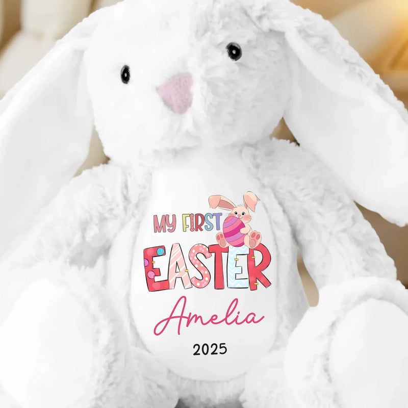Custom Name My First Easter Gifts for Baby - Personalized Bunny Plush