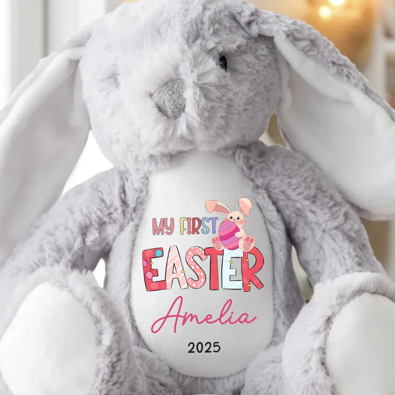 Custom Name My First Easter Gifts for Baby - Personalized Bunny Plush