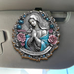 Custom Name Virgin Mary Protection Gifts - Personalized Car Visor Clip