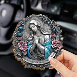 Custom Name Virgin Mary Protection Gifts - Personalized Car Visor Clip