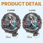 Custom Name Virgin Mary Protection Gifts - Personalized Car Visor Clip