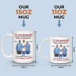 Custom Name Grandson Gifts for New Dads - Personalized Mugs