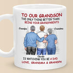 Custom Name Grandson Gifts for New Dads - Personalized Mugs