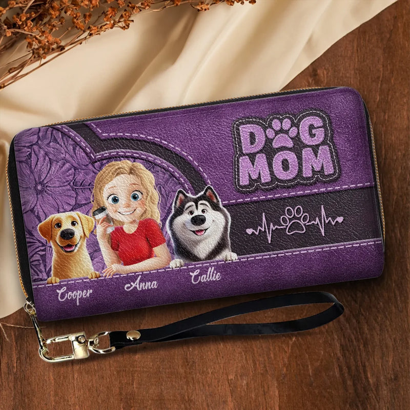 Pawsitively The Best Companion - Dog Personalized Custom Leather Long Wallet - Gift For Pet Owners, Pet Lovers