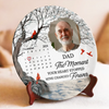 Custom Photo Your Memory Will Never Fade - Memorial Personalized Custom Ceramic Plate - Sympathy Gift For Family Members