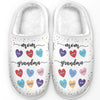 From Grandma To Mom, The Love Never Ends - Family Personalized Custom Fluffy Slippers - Mother's Day, Gift For Mom, Grandma