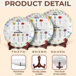 First Mom Now Grandma Floral Gift for Grandmothers - Ceramic Plate