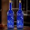 The Day You Became My Mommy - Family Personalized Custom Blue Bottle Lamp - Mother's Day, Baby Shower Gift, Gift For First Mom