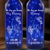 The Day You Became My Mommy - Family Personalized Custom Blue Bottle Lamp - Mother's Day, Baby Shower Gift, Gift For First Mom