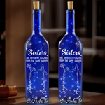 Custom Name Sister Gifts - Personalized Blue Bottle Lamp