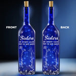 Custom Name Sister Gifts - Personalized Blue Bottle Lamp