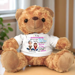 Custom Name Grandma Gifts for Granddaughter - Personalized Teddy Bear Plush