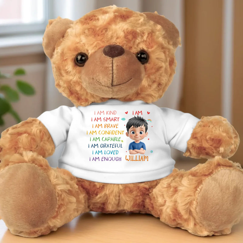 You Are Strong, You Are Brave - Family Personalized Custom Teddy Bear Plush - Gift For Family Members