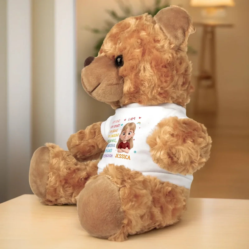 You Are Strong, You Are Brave - Family Personalized Custom Teddy Bear Plush - Gift For Family Members