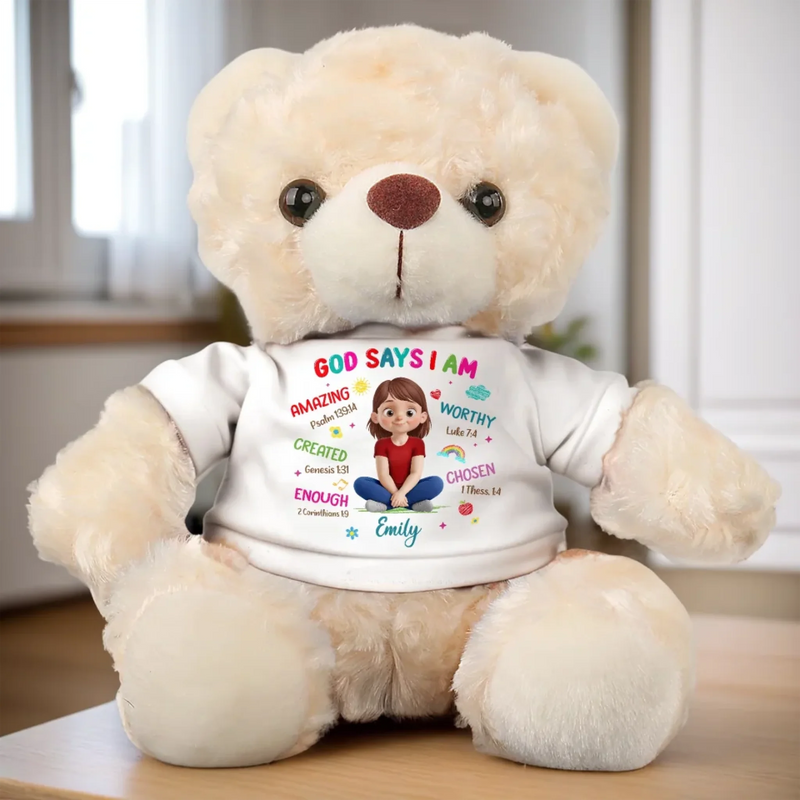 Believe In Yourself, You Are Amazing - Family Personalized Custom Teddy Bear Plush - Gift For Family Members