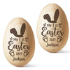 Soft As A Bunny, Sweet As Easter Candy - Family Personalized Custom Wooden Egg Shaker - Easter Gift For Baby Kids, Newborn Baby