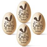 Custom Name First Easter Baby Gifts - Personalized Wooden Egg Shaker