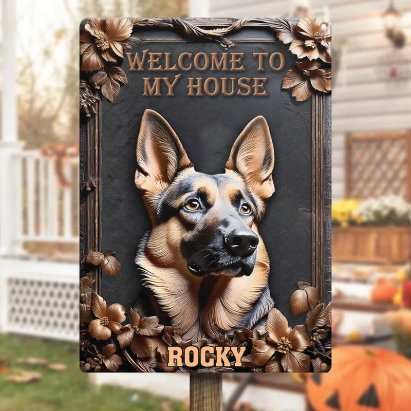 Home Of A Loyal Protector - Dog Personalized Custom 3D Inflated Effect Printed Home Decor Metal Sign - House Warming Gift For Pet Owners, Pet Lovers