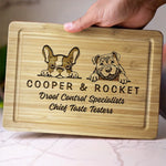 Custom Name Dog Taste Tester Gifts for Dog Lovers - Personalized Cutting Board