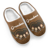 Love Grows In Grandma’s Heart - Family Personalized Custom Fluffy Slippers - Mother's Day, Gift For Mom, Grandma