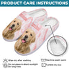 Custom Photo Cozy Feet, Happy Heart - Dog & Cat Personalized Custom Fluffy Slippers - Mother's Day, Gift For Pet Owners, Pet Lovers