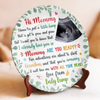 Custom Photo Tiny Kicks, Big Love For Mommy - Family Personalized Custom Ceramic Plate - Mother's Day, Baby Shower Gift, Gift For First Mom