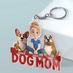 Custom Name Dog Mom Gifts - Personalized Acrylic Keychain